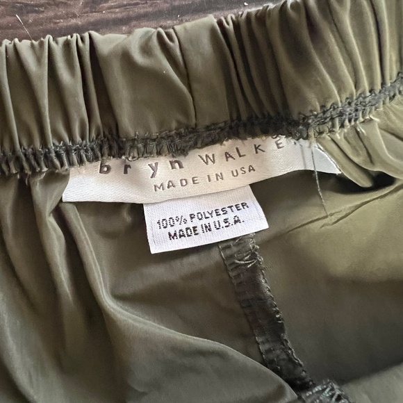 Bryn Walker Brand Unlined Army Green Parachute Windbreaker Pants XS - Picture 5 of 6